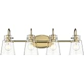 Acclaim Lighting Bristow 28.5" Antique Brass 4-Light Vanity with Clear Glass.