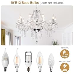 Baotree LIUMANG Modern Elegant 10 Lights K9 Crystal