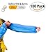 ABC PACK & SUPPLY Blue Disposable Arm Sleeves Covers, 18-Inch. Pack of 100 Disposable Arm Sleeve Protectors with Elastic Ends, 2 mil. Waterproof Polyethylene Disposable Sleeve Protectors for Arms