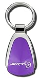 Dodge Challenger SRT Hellcat Hell Cat Purple Teardrop Keychain Key Chain Fob Ring Lanyard