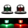 Lemonbest-Stainless-Steel-12V-Marine-Boat-Yacht-Light-LED-Bow-Navigation-Side-Lights-Pontoons-Sailing-Signal-Light-One-Pair-Red-Green