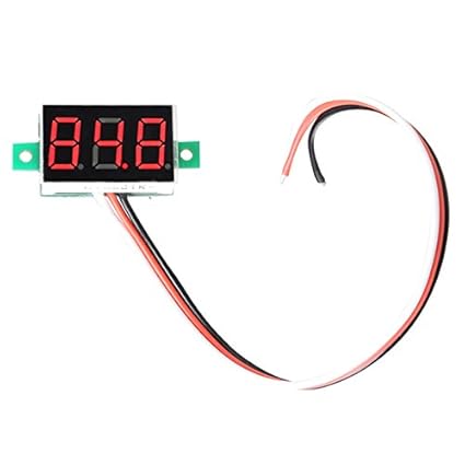 Everpert Three Wires DC 0-100V Digital Voltmeter, LED Panel Voltage Meter New