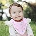 CHARMKER Bandana Bibs for Girls (9-Pack) Cute Pink Colors and Graphics | Plush, Super Absorbent Cotton | Nickel-Free Adjustable Snaps | Teething, Drooling, Feeding