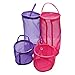 Hilitand Mesh Bag Lightweight Portable Yarn Wool Bag Knitting Crochet Thread Storage Organizer Tote,12.2X5.3inch/5.1X5.1inch(Red L)