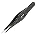 Ingrown Hair Tweezers by Zizzili Basics - Surgical Grade Stainless Steel Fine Pointed Tweezers - Precision Aligned Tips for Splinter, Eyebrow & Facial Hair Removal - with Bonus Tip Guard & Carry Pouch
