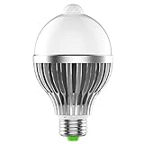 iRainy E27 9W LED Infrared Motion Sensor Pir Warm Light Bulb Lamp Auto Switch Stairs Light