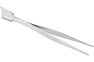 Rosvola Jewelry Tweezer Set, Precision Tweezers & Pick-Up Tools, Silver Steel, Modern Style