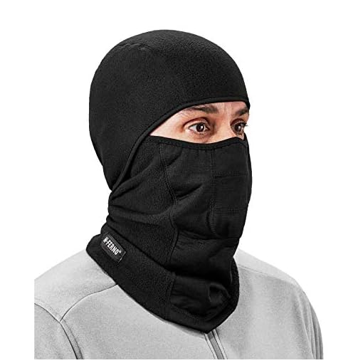 Ergodyne N-Ferno 6823 Balaclava Ski Mask, Wind-Resistant Face Mask, Hinged Design to Wear as Neck Gaiter