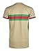Screenshotbrand Mens Hipster Hip-Hop Premiun Tees - Stylish Longline Latest Fashion T-Shirts - Gold CC Logo - Khaki - XLarge