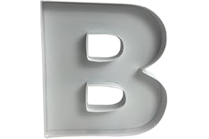 MANOCZY 10"B Shaped Cardboard Letter Mache Chocolate Sweets Candy Container Box (White, B)