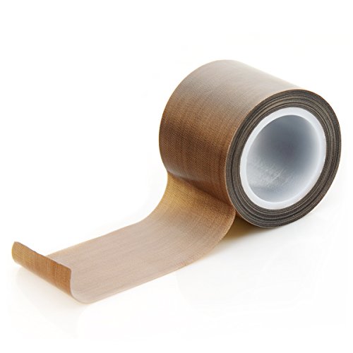 Teflon Adhesive Tape Vacuum Machine Sealing Tape PTFE Coated Fiberglass Tape ( 2 inch x 11 yards )