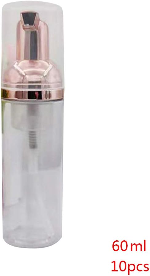 10pcs Plastic Foamer Pump Bottle Refillable Empty Cosmetic Bottle Cleanser Soap Dispenser Foam Container 60ml