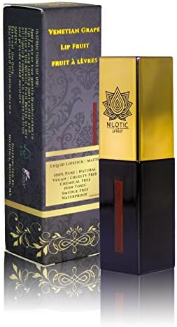 LIPFRUIT Venetian Grape Matte - Anti Aging Liquid Lipstick - No Chemicals (100% Natural) - Waterproof - Smudge Free - Cruelty Free - PETA Vegan - Non Toxic - Made With Pure Nilotic Fruit Butter