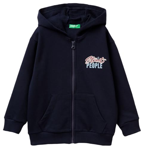 United Colors of Benetton Giacca C/CAPP M/L 3j68g503y Sudadera con Capucha, Turquesa, 2 años Niños y Adolescentes