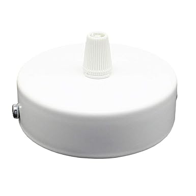 Anschlussdose Weiß Metall im Set mit Zubehör ø 80x25mm