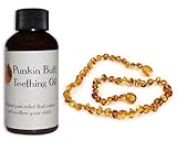 Punkin Butt Teething Oil 2 Ounce with Amber Teething Necklace