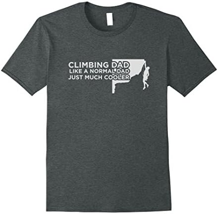 Mens Rock Climbing Dad T-Shirt - Funny Climbing Shirt Large Dark Heather