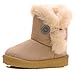 IOO Baby Girls Boys Plush-filled Bailey Button Snow Boots Warm Winter Flat Shoes (Toddler/Little Kid)