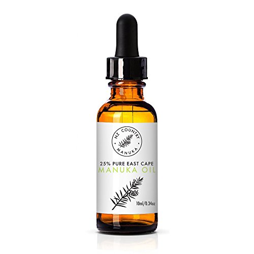 NZ Country 25% Manuka Healing Oil Stronger Than Tea Tree 10ml Best Treatment for Acne, Irritated Skin, Fights Bacteria and Fungus Naturally