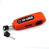 LEXIN Motorcycle Scooter Handlebar Grip Lock Anti Theft Security Lock Fits Grip Sizes From 1-1.5inch Orange