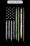 Composition Notebook: Irish American Flag Ireland Shamrock St Patricks Day  Journal/Notebook Blank Lined Ruled 6x9 100 Pages
