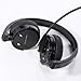 ECSEM Stereo Dual Ear Wireless Handsfree Foldable Headphones Over the Head, Boom Mic Microphone and 12 Hour Talk Time & 4 x Noise Cancelling for Cell Phones/computers (Black)