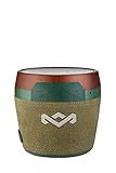 House of Marley, Chant Mini Bluetooth Portable Wireless Speaker, Splash Resistant IPX4, Full Range Sound, Integrated Mic for Use as Speaker Phone, Carabiner, Sustainably Crafted, EM-JA007-GR Green