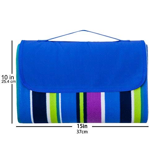 make it funwan Extra Large Picnic & Outdoor Blanket with Waterproof Backing 90" x 80"