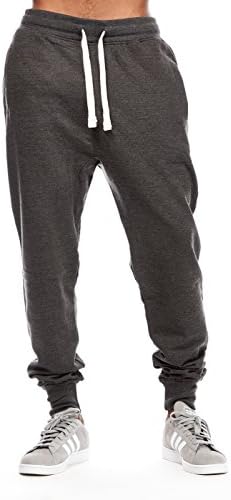 Imperious Mens Guys French Terry Drawstring Harem Joggers Pants FP07