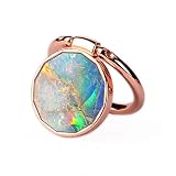 Phone Ring Holder Stand Rose Gold Oddss Blue Opal Marble Universal Thin Finger Ring Grip Ring Stand Grip Mount Compatible with iPhone XR XS Max 8 7 6s 6 plus Smartphones