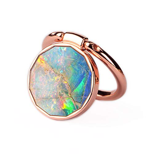 Phone Ring Holder Stand Rose Gold Oddss Blue Opal Marble Universal Thin Finger Ring Grip Ring Stand Grip Mount Compatible with iPhone XR XS Max 8 7 6s 6 plus Smartphones