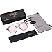 SojoS Classic Mens Womens Double Metal Bridge Round Sunglasses SJ2024 With Gold Frame/Pink Lens