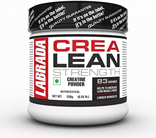 Labrada CreaLean (Post Workout, Sustain longer workout, Muscle Repair & Recovery, 3g Creatine Monohydrate, 83 Servings) - 0.55 lbs (250 g)