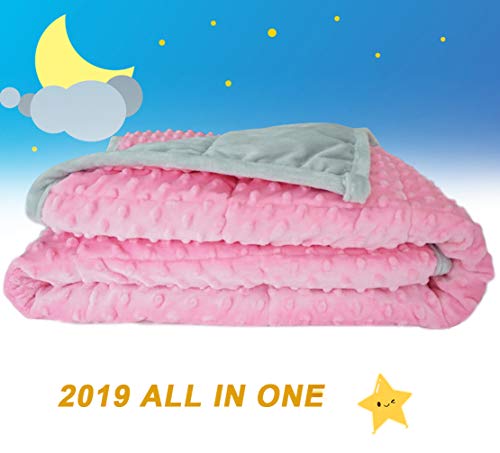 Oileus Weighted Blanket for Kids 2.0 Version Newest One Piece Design Minky Dot-36”x 48”，5lbs for Little Kids- Children Heavy Blanket for Boys and Girls 40-60 lbs - Thumbnail 7