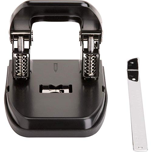 Hanghs Double Hole Puncher, 30 Sheet Punch Capacity, Low Force, Black - Thumbnail 2