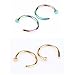 Hosaire Nose Ring Hoop 10pcs Steel Color Unisex Stainless Titanium Steel Allergy Free Body Jewelry in 