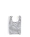 BAGGU Small Reusable Shopping Bag, Ripstop Nylon Grocery Tote or Lunch Bag, Sailor Stripe