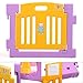JAXPETY Baby Playpen Kids 8 Panel Safety Play Center Yard Home Indoor Outdoor New Pen (Pink)