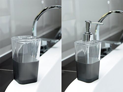 Decoking Grau Graphit Anthrazit Bad Set Badezimmer 4tlg Set 1x Zahnburstehalter 1x Zahnputzbecher 1x Seifenschale 1x Seifenspender Graphite Grey Anthracite Zara Amazon De Kuche Haushalt