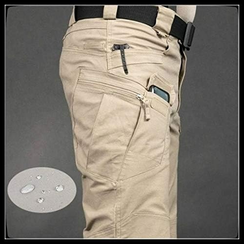 LZLAN Tactical Army Users Outside Sports Hiking Pants Slim Special Forces Tactical Pants Multi-Pocket Casual Pants (Khaki,M.)