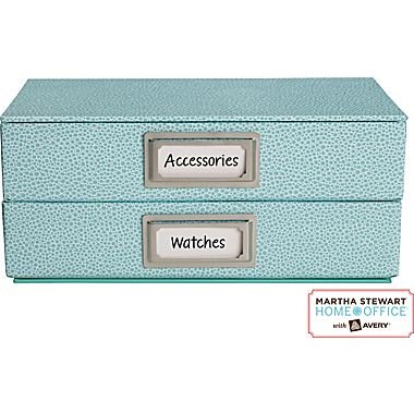 Martha Stewart Home Office with Avery Adhesive Metal Bookplate Silver Horizontal 1-7/16