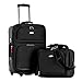Olympia U.S.A. Let's Travel 2 Piece Carry-On Luggage Set, Black