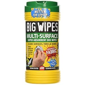 Big Wipes 2440 Multi-Surface Reinigingsdoekjes (Pack van 80), Geel
