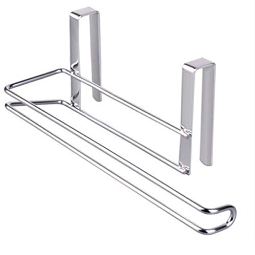 Kitchen Roll Holder in Silver Chrome Stainless Steel Wall Mounted or