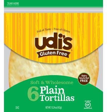 Udi's Gluten Free Large Tortillas (Case of 10)