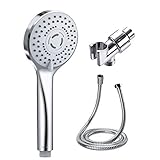 Black Friday Baban Handheld Shower Head with Powerful Shower Spray against Low Pressure Water Supply Pipeline, Multi-functions, Bathroom Accessories w/Hose, Bracket, and Teflon Tape- Chrome