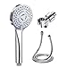 Baban Handheld Shower Head with Powerful Shower Spray against Low Pressure Water Supply Pipeline, Multi-functions, Bathroom Accessories w/Hose, Bracket, and Teflon Tape- Chrome
