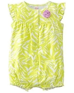 Lime Green Animal Print Romper 3 Months