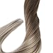 Fshine Tape In Human Hair Extensions 14 Inch Remy Hair Tape In Extensions Balayage Color 8 Ash Brown Fading To Platinum Blonde 60 And 18 Ash Blonde Skin Weft Hair Extensions 20Pcs 50 Gram