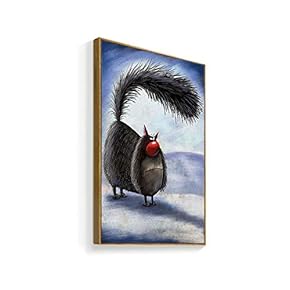 Framed Canvas Home Artwork Decoration Lovely Kitten Canvas Wall Art for Living Room, Bedroom - 16x24 inches